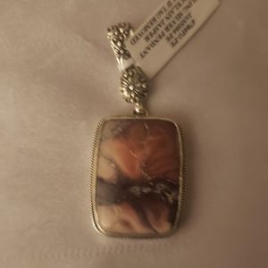 Sarda, New Porcelain Jasper pendànt enhancer, hàndmade in Indonesia